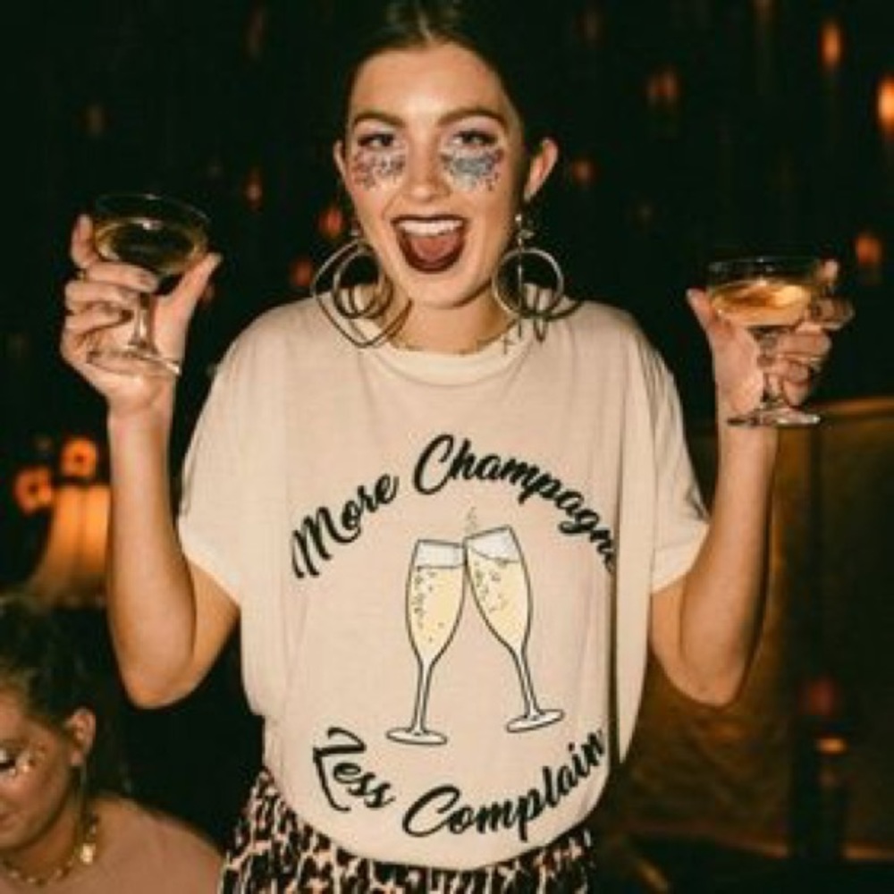 Show Me Your Mumu Coalson Tee Champagne S